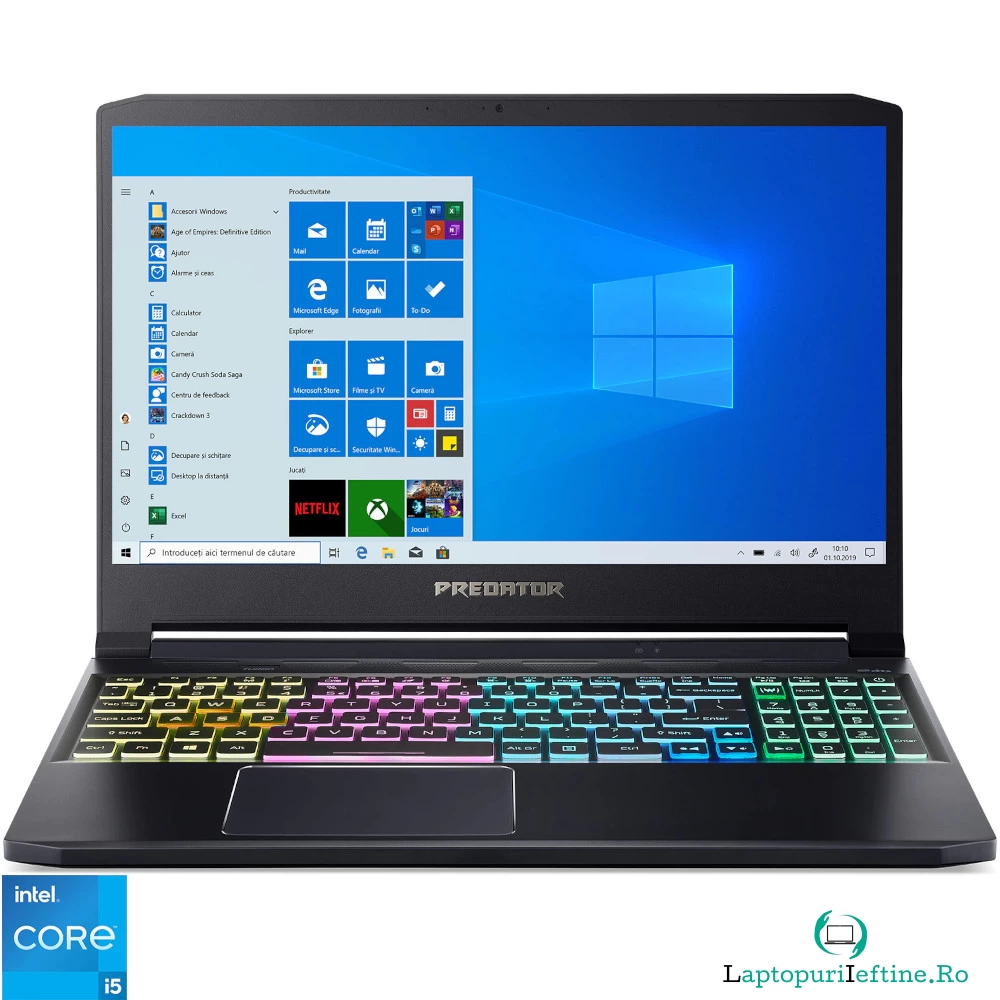 Laptop Gaming Acer Predator Triton 300 PT315-53, 15.6 inch, Full HD, 144Hz, Intel Core i5-11400H, 16GB, 1TB SSD, Nvidia GeForce RTX 3060, Windows 10 Home, Negru
