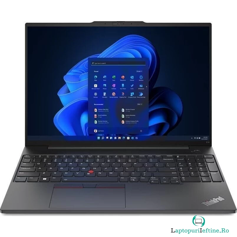Lenovo Laptop Lenovo ThinkPad E16 G1, Intel Core i3-1315U, 16 inch WUXGA, 8GB RAM, 512GB SSD, Windows 11 Pro, Negru