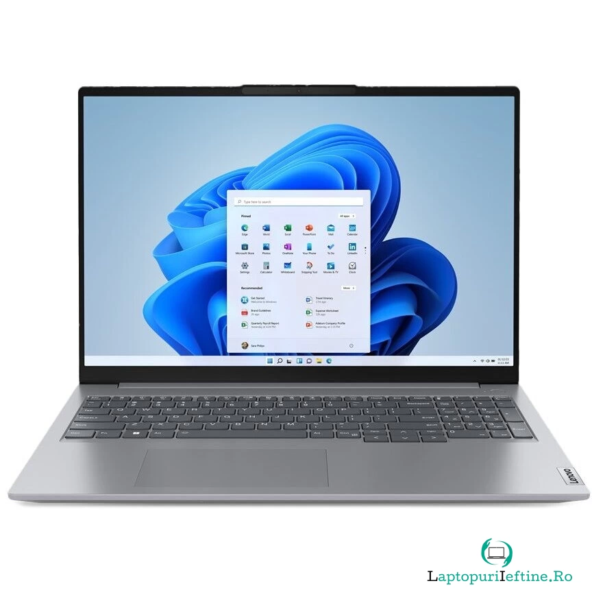 Lenovo Laptop Lenovo ThinkBook, Intel Core i3-1315U, 16 inch WUXGA, 8GB RAM, 512GB SSD, Windows 11 Pro, Gri la 3,482.99 lei ron