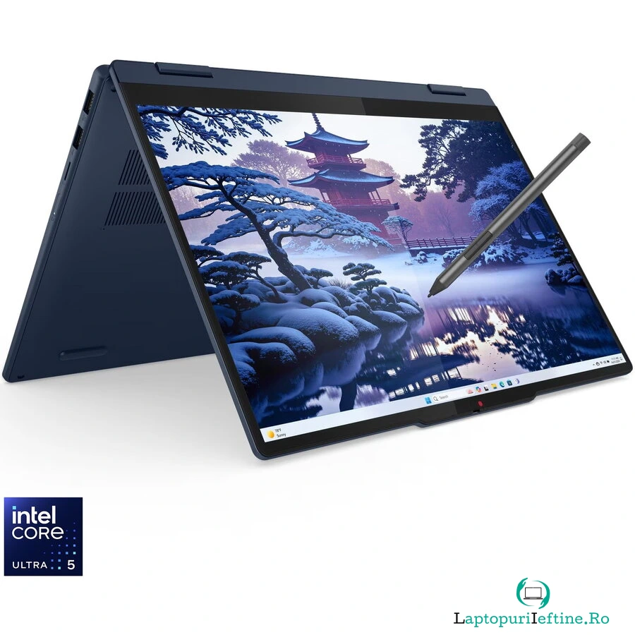 Laptop Lenovo IdeaPad 5 2-in-1 14IAL10 cu procesor Intel® Core™ Ultra 5 225U pana la 4.8GHz, 14 WUXGA, IPS, Touch, 16GB LPDDR5x RAM, 512GB SSD, Intel® Graphics, No OS, Cosmic Blue
