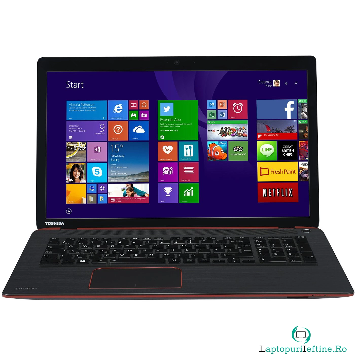Laptop Toshiba Qosmio X70-B-102, Intel Core i7-4710HQ, 16GB DDR3, SSHD 1TB + 8GB, AMD Radeon R9 M265X 4GB, Windows 8