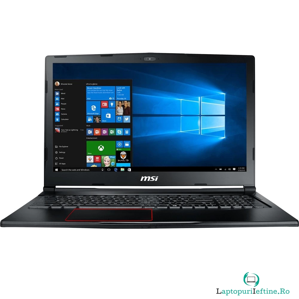 Laptop Gaming MSI GL63VR 7RE, Intel Core i7-7700HQ, 16GB DDR4, HDD 1TB + SSD 256GB, nVidia GeForce GTX 1060 6GB, Windows 10 Home