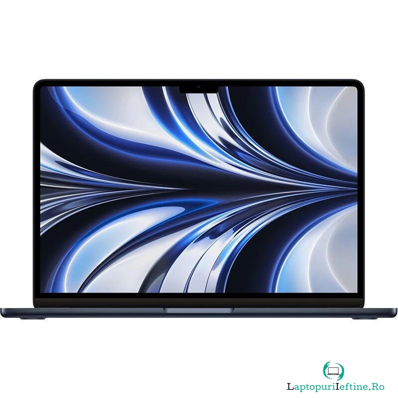 Apple Laptop MacBook Air 2022, 13.6 inch, Apple M2, 8Core CPU 8Core GPU, 8GB RAM, 256GB SSD, 67W, MacOS, Negru la 8,490.99 lei ron
