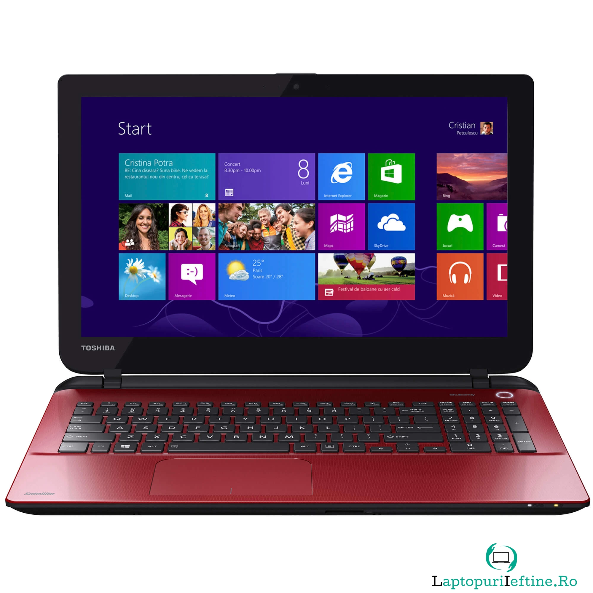 Laptop Toshiba Satellite L50-B-1CE, Intel Core i3-4005U, 4GB DDR3, HDD 500GB, Intel HD Graphics, Windows 8