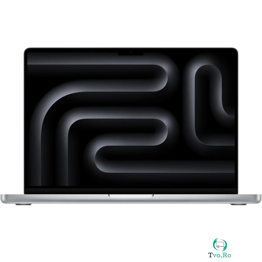 Laptop Apple MacBook Pro 14 cu procesor Apple M4 Pro, 14 nuclee CPU si 20 nuclee GPU, 48GB RAM, 1TB SSD, Silver, Tastatura Internationala