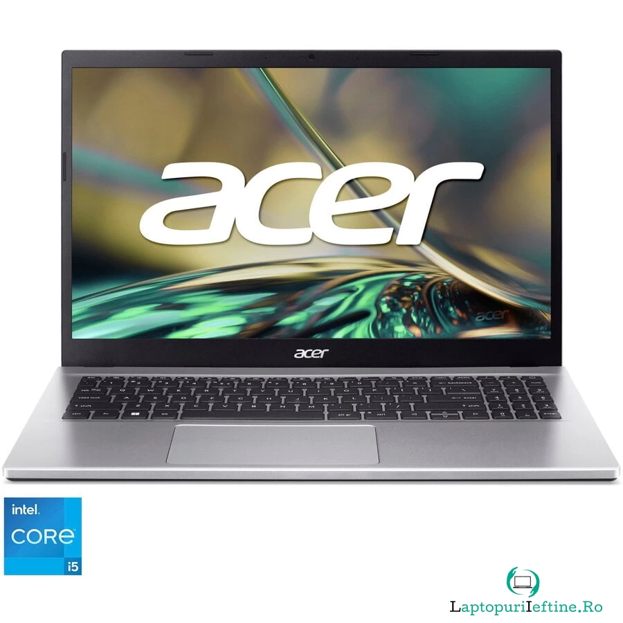 Laptop Acer Aspire 3 A315-59 cu procesor Intel® Core™ i5-1235U pana la 4.4 GHz, 15.6, Full HD, 16GB DDR4, 512GB SSD, Intel® Iris® Xe Graphics, No OS, Pure Silver