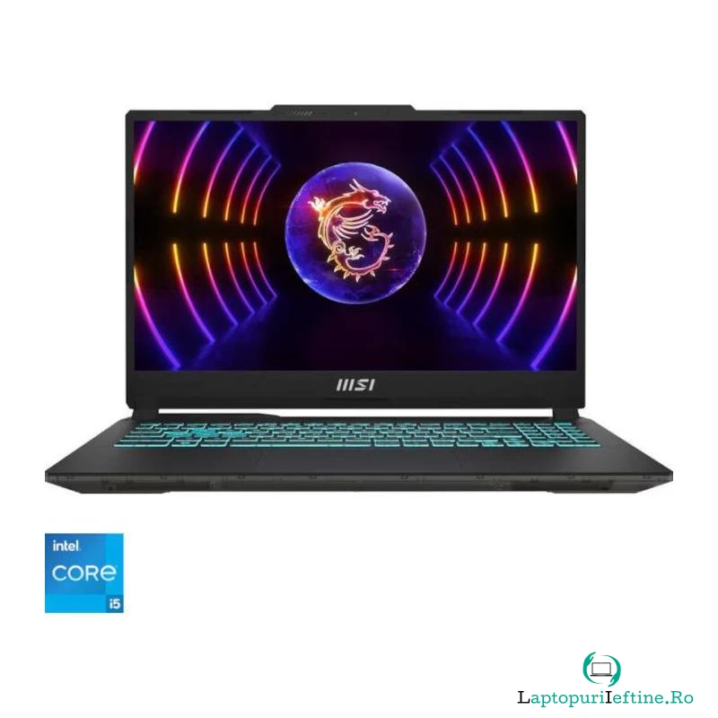 Laptop Gaming MSI Cyborg 15 A12UC, Intel Core i5-12450H, 15.6inch, RAM 16GB, SSD 512GB, nVidia GeForce RTX 3050 4GB, No OS, Black