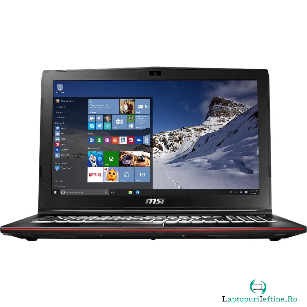 Laptop Gaming MSI GP62MVR 7RFX Leopard Pro, Intel Core i7-7700HQ, 8GB DDR4, HDD 1TB + SSD 256GB, nVidia GeForce GTX 1060 3GB, Windows 10 Home