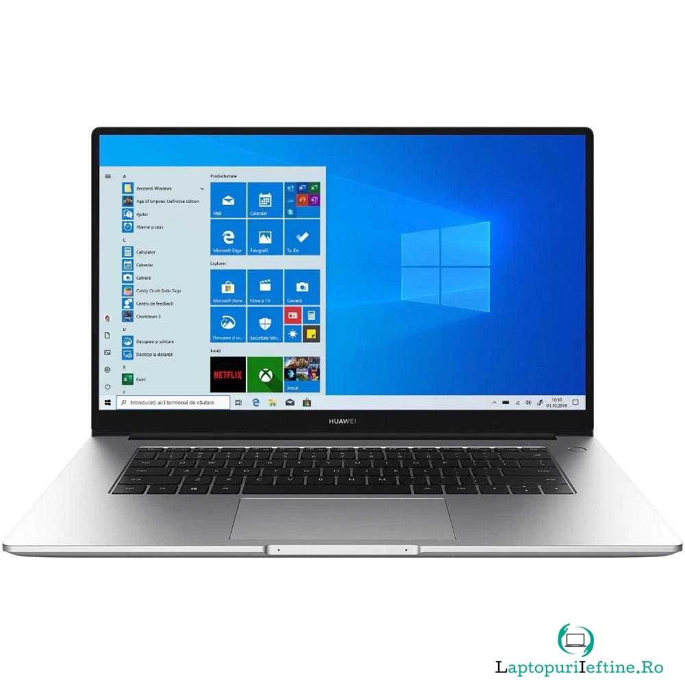 Laptop ultraportabil Huawei MateBook D15 2020, AMD Ryzen&trade; 7 3700U, 8GB DDR4, SSD 512GB, AMD Radeon&trade; RX Vega 10 Graphics, Windows 10 Home