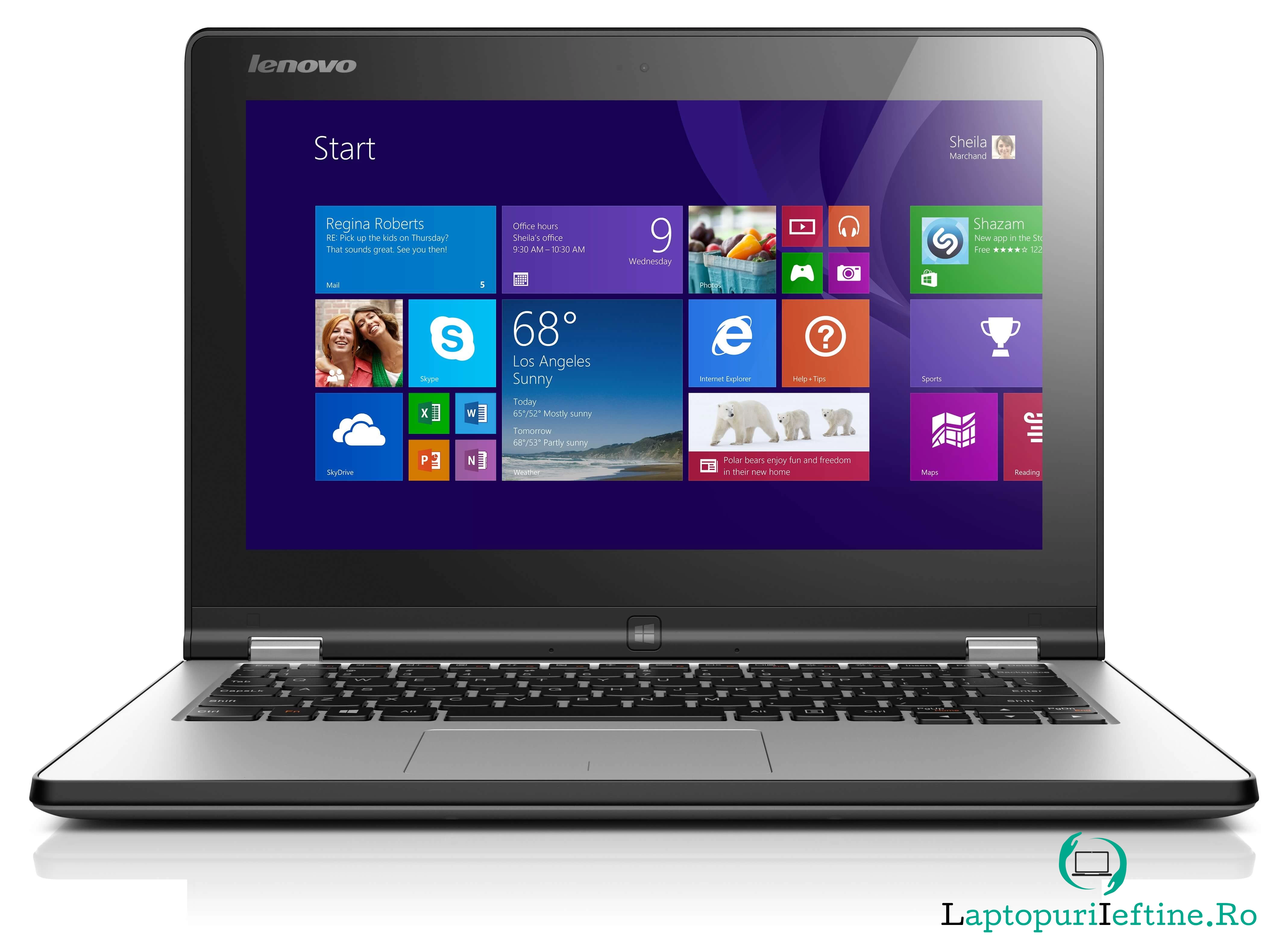 Ultrabook Lenovo Yoga2, Intel Core i7-4510U, 8GB DDR3, SSD 256GB, Intel HD Graphics, Windows 8 la 5,999.99 lei ron